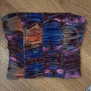 Edikted Multicolor Ruched Tube Top